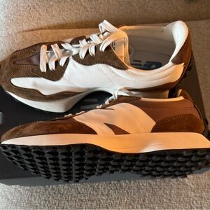 New Balance Men’s Retro Runner Sneakers - White & Brown Suede